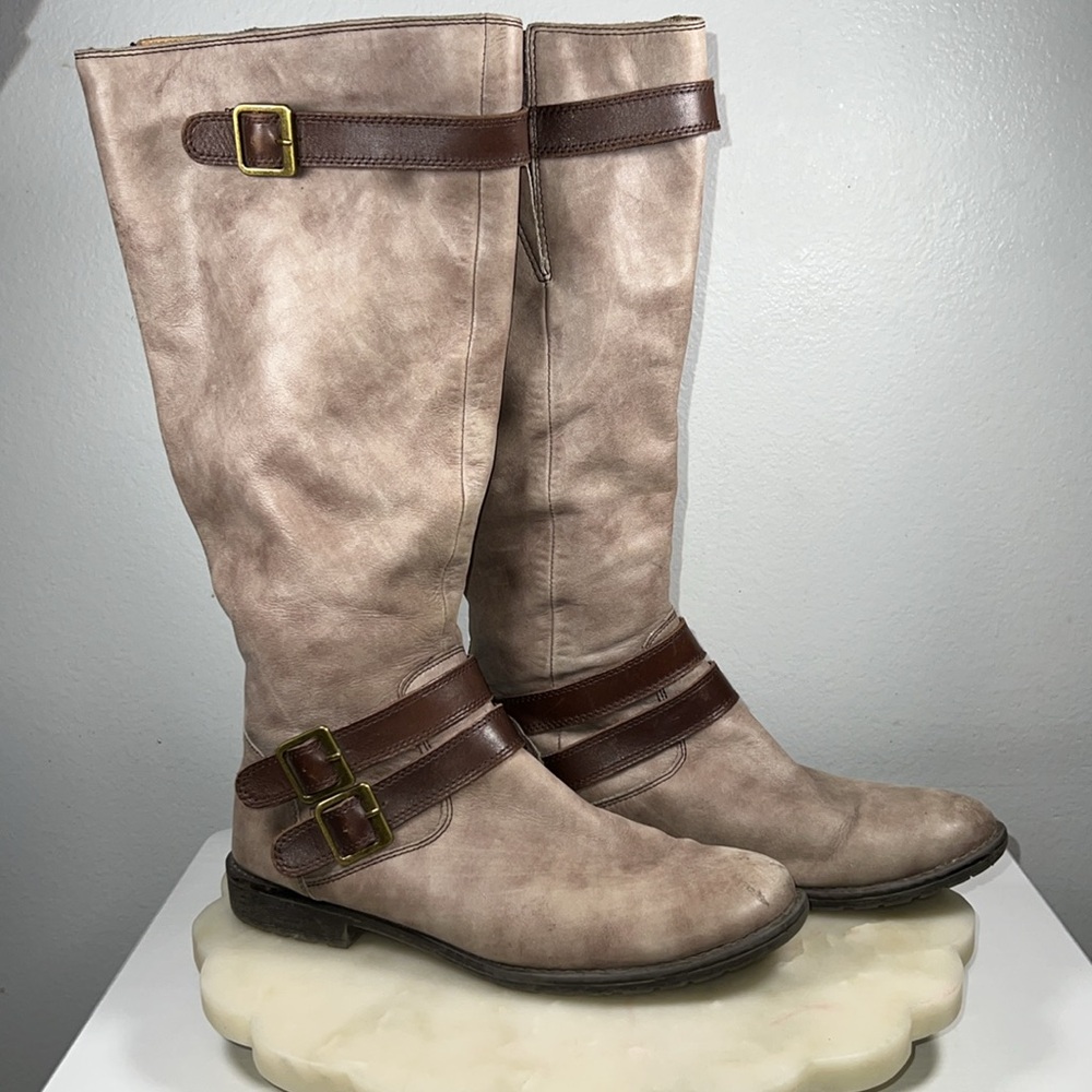 Montana Gavyn Size Grey Leather Riding Boots Sz 8 - Picture 4 of 13